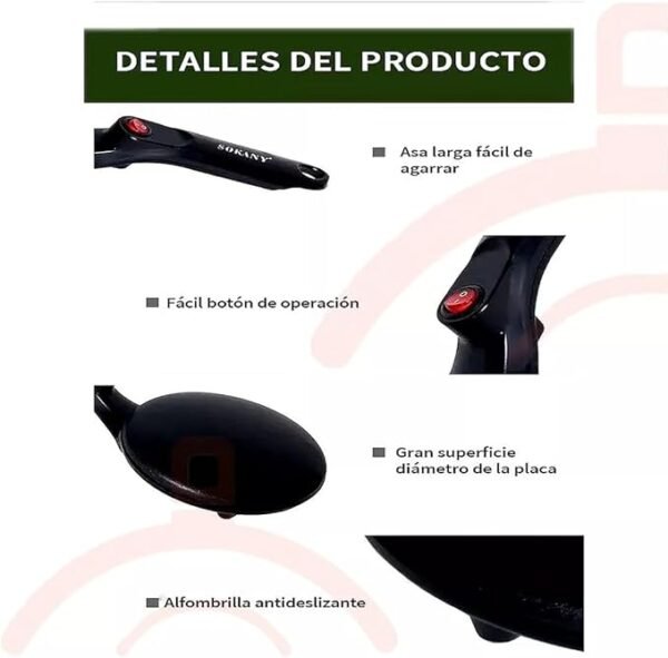 51u3Tcg4htL._AC_SX679_ Máquina para hacer crepas Sokany SK-5208